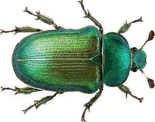 green beetle