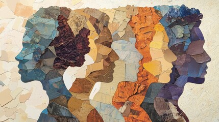 Naklejka premium Colorful representation of individuality through layered art