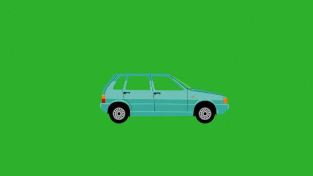 car animation on chroma key