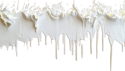 Dripping white substance on black