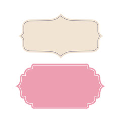 Set of vintage frame labels