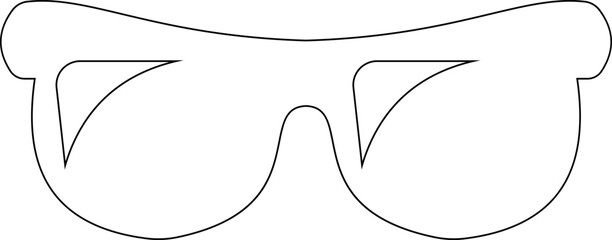 Sunglasses vector icon for fashion accessory design summer eyewear style and sun protection Men and women glasses. hipster frame, fashion black plastic rims. Trendy Optics Art, modern shade graphic