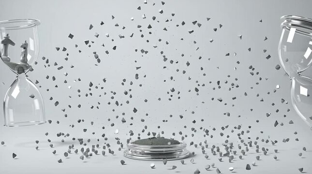 Hovering Chess Timer Splitting into Digital Fragments