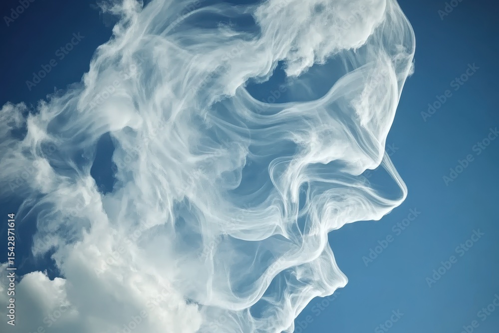 Poster timelapse captures the mesmerizing transformation of white clouds against a blue sky, time-lapse of 