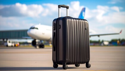 Travel Suitcase at Airport, Ready for Departure