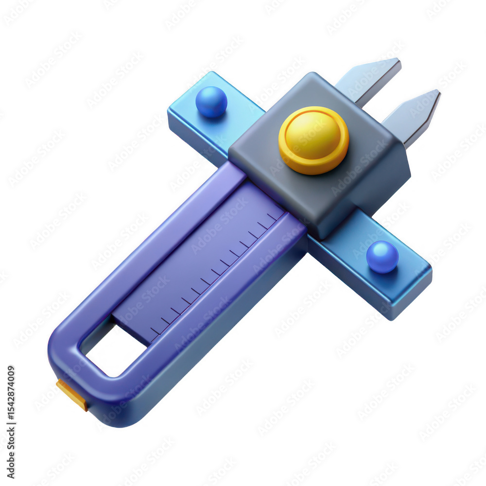 Poster a futuristic measuring tool is isolated on transparent background