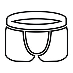 boxer line icon design. boxer thin black outline symbol vector illustration. editable stroke icon on transparent background.