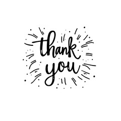 Elegant Thank You Script with Decorative Accents for Greetings and Gratitude