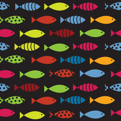 Multy fish seamless pattern background