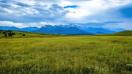 Fototapeta premium Mountain meadow landscape