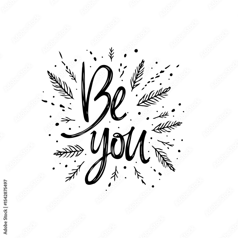 Aufkleber inspirational typography design: 