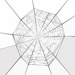 Obraz premium vector Network of interconnected shapes inspired by the structure of spider silk
