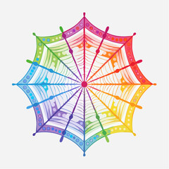 Fototapeta premium vector Network of interconnected shapes inspired by the structure of spider silk