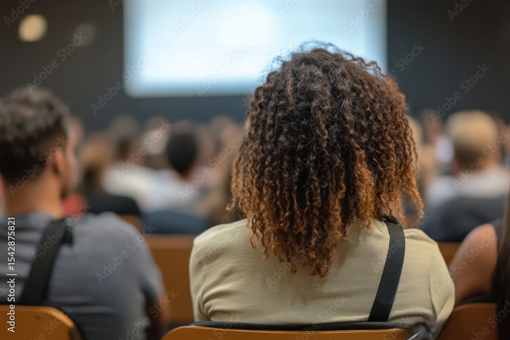 Poster audience engages in learning during a workshop led by a lecturer in a classroom setting, audience li
