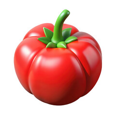3d red tomato isolated on transparent background