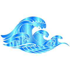 An abstract wave pattern illustration, a beautiful and harmonious vector design for backgrounds