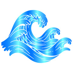 The glorious and dynamic essence of flowing energy captured in a vector wave illustration