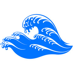 The beautiful, dynamic flow of water captured in a glorious and modern vector illustration