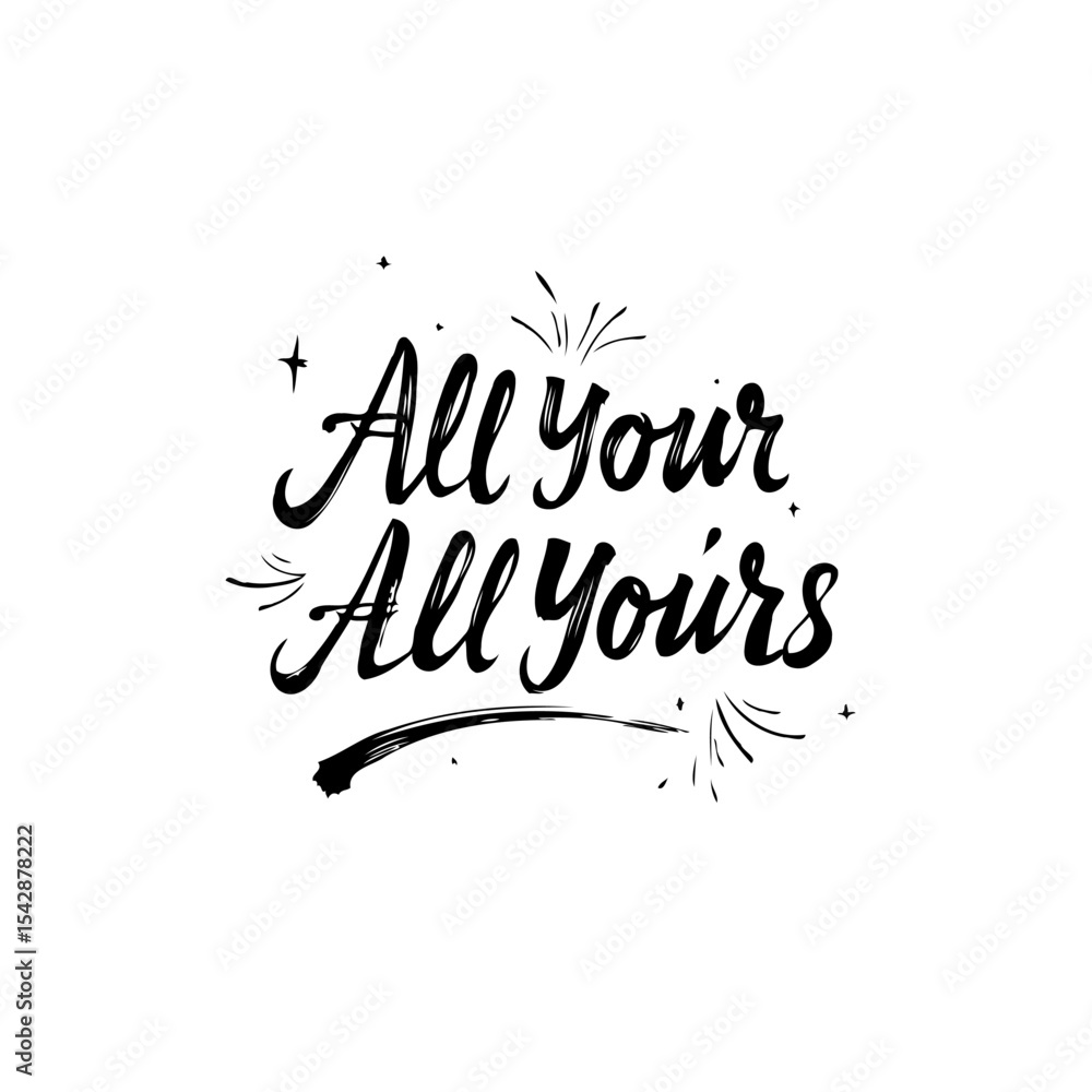 Aufkleber elegant monochrome typography design with 