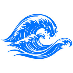 A painterly and abstract interpretation of ocean waves, a glorious artistic vector illustration