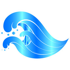 Beautifully balanced geometric wave design, a harmonious and stylish vector graphic illustration