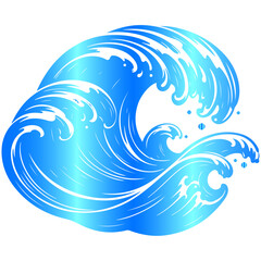 Glorious and modern minimalist waves, a beautiful vector illustration for stylish, clean designs