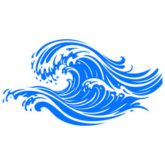 The glorious and artistic nature of waves captured in a modern, abstract vector design