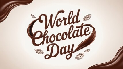Fototapeta premium Celebrate World Chocolate Day with Sweetness, Smiles, and Love
