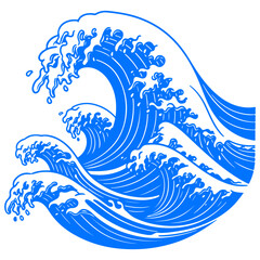 An energetic and dynamic vector illustration of abstract waves in a beautiful, harmonious flow