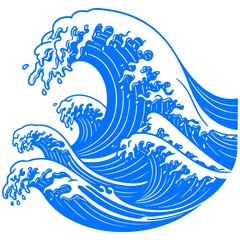 The powerful and dynamic motion of waves, a beautiful and glorious vector background design