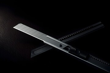 Fototapeta premium knife on black background