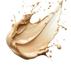 foundation splashes isolated on transparent background 