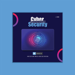 Cyber security social media post design.