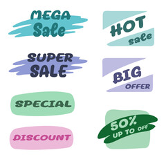 set of vector stickers