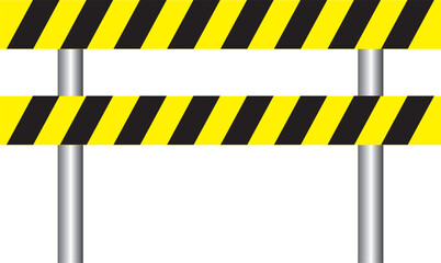 Traffic barricade vector design. Road barrier design.