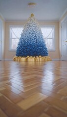 Christmas tree in a room