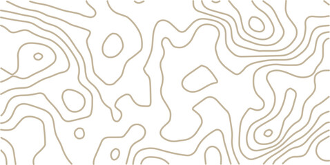 Topographic map background geographic line map with elevation assignments. Modern design with White background with topographic wavy pattern design.paper texture Imitation of a geographical map shades