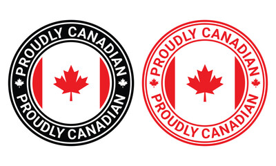 Proudly Made In Canada design icon vector template.eps