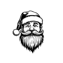 Obraz premium Illustrative Santa Claus Portrait for Festive Holiday Greetings and Decorations