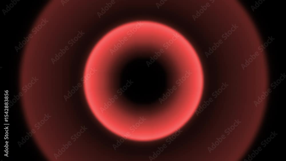 Poster red circular radio diminishing wave radar signal motion graphic with black background. pulse from ce