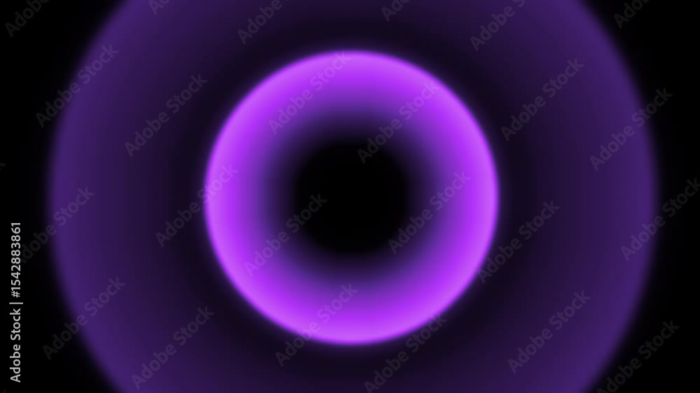 Poster purple circular radio diminishing wave radar signal motion graphic with black background. pulse from