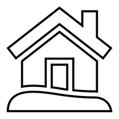 cabin line icon design. cabin thin black outline symbol vector illustration. editable stroke icon on transparent background.