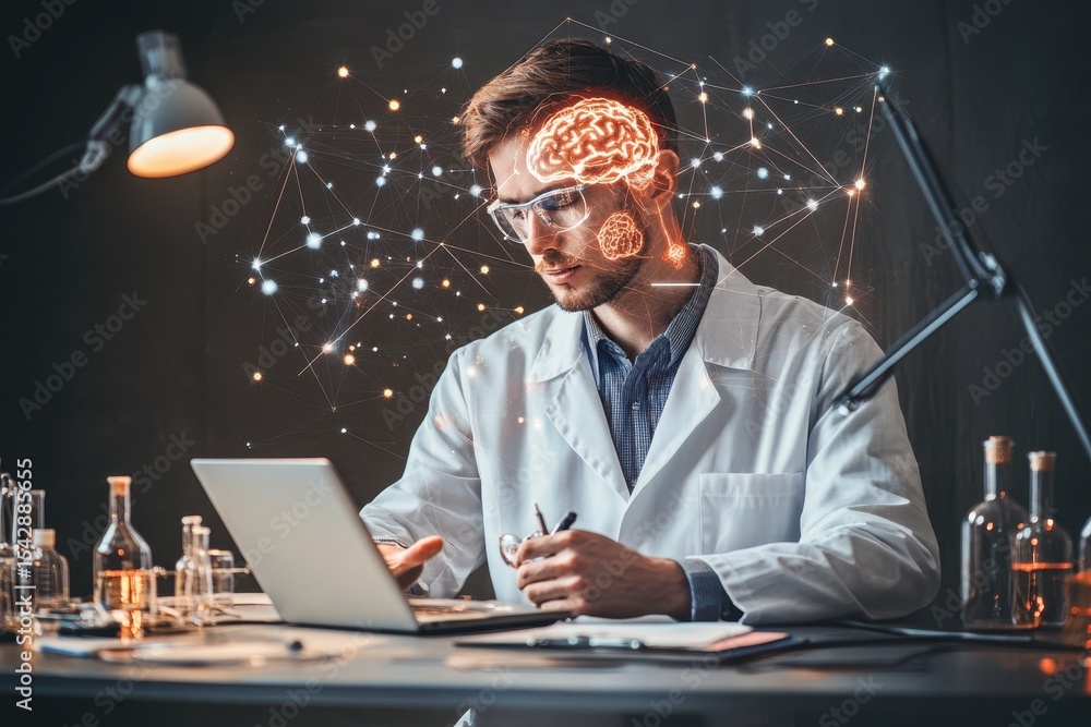 Poster data processing in neuroscience with molecular visualization in a laboratory setting, data processin