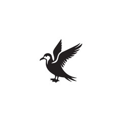 Gliding Petrel Silhouette Vector Art – Graceful Seabird Design with Outstretched Wings, Minimalist Black Outline Ideal for Ocean Wildlife Themes, Nautical Graphics, Logos, and Decor
