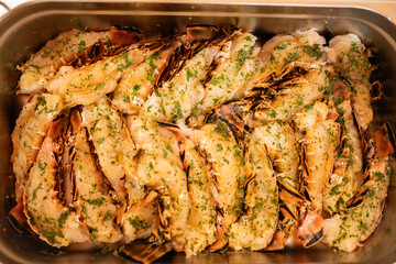 Grilled Lobster Tails on BBQ – Healthy Seafood Grill Concept
