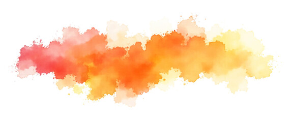 Vector colorful brush strokes watercolor ink strokes on white background