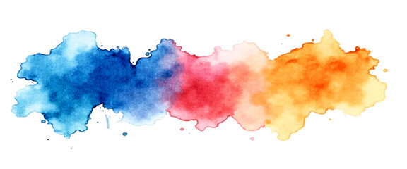 Vector colorful brush strokes watercolor painting 