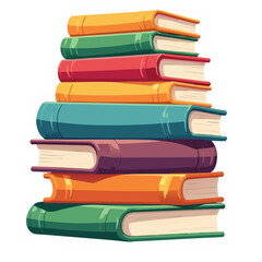 Colorful Stack of Books on a Black Background: Education, Reading, and Knowledge Concepts
