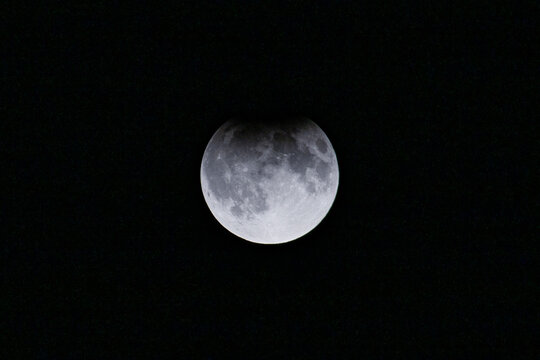 moon during lunar eclipse in the night sky - Powered by Adobe