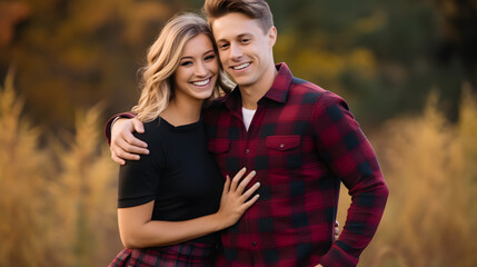 Fototapeta premium happy young couple